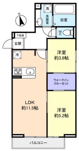 Ｄ－ＳＯＬＡＣＥ津田沼Ⅱ 102の写真