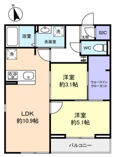 Ｄ－ＳＯＬＡＣＥ津田沼Ⅱ 303の写真